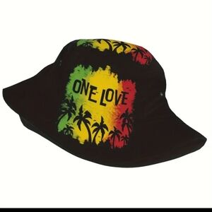 Bob Marley Palm Tree 🌴 Design Bucket Hat. New